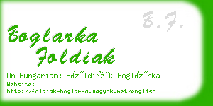 boglarka foldiak business card